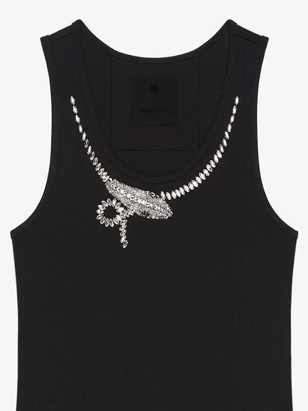 Givenchy Dress in jersey with crystals snake embroideries Outlet online
