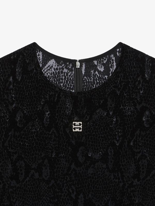 Givenchy Dress in python print tulle with 4G detail En oferta