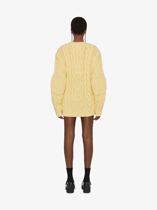 Givenchy Oversized sweater in cable-knit Rebajas de fábrica