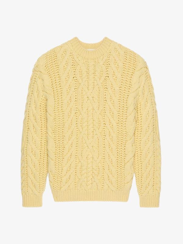 Givenchy Oversized sweater in cable-knit Rebajas de fábrica