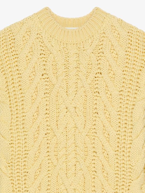 Givenchy Oversized sweater in cable-knit Rebajas de fábrica