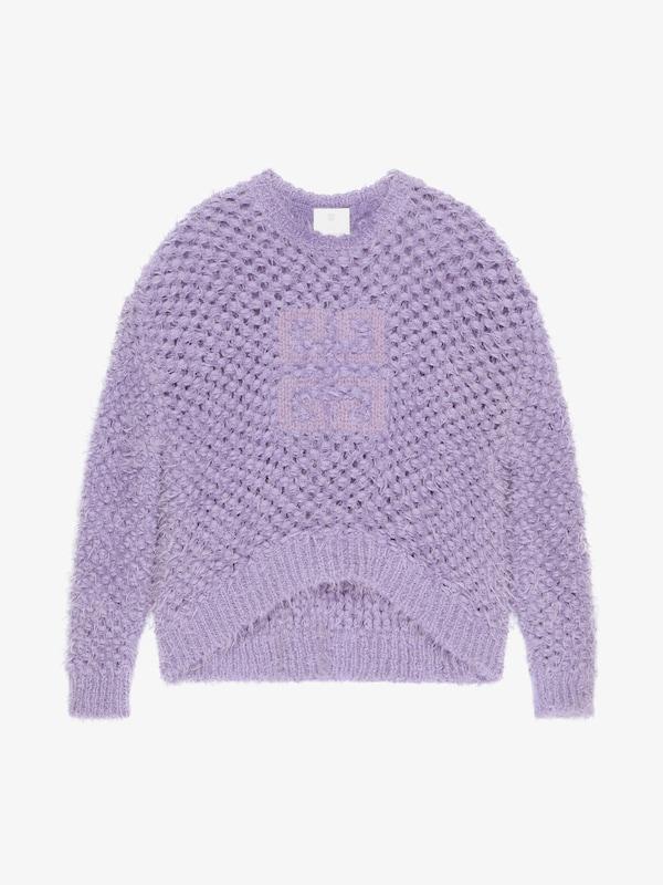 Givenchy 4G openwork sweater in wool and mohair Mejor oferta