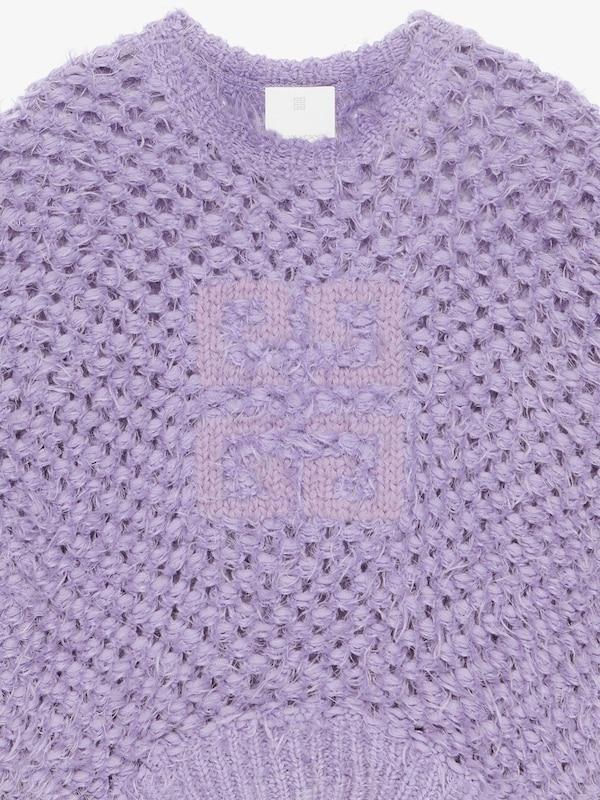 Givenchy 4G openwork sweater in wool and mohair Mejor oferta