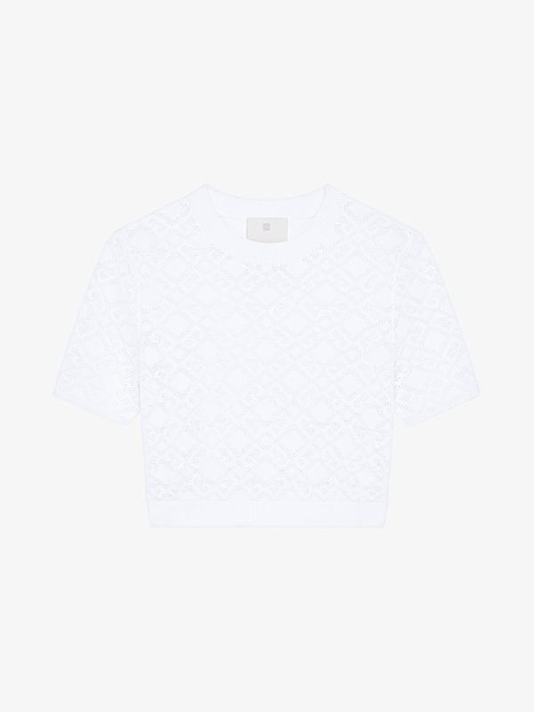 Givenchy Cropped sweater in monogram 72 jacquard Rebajas top