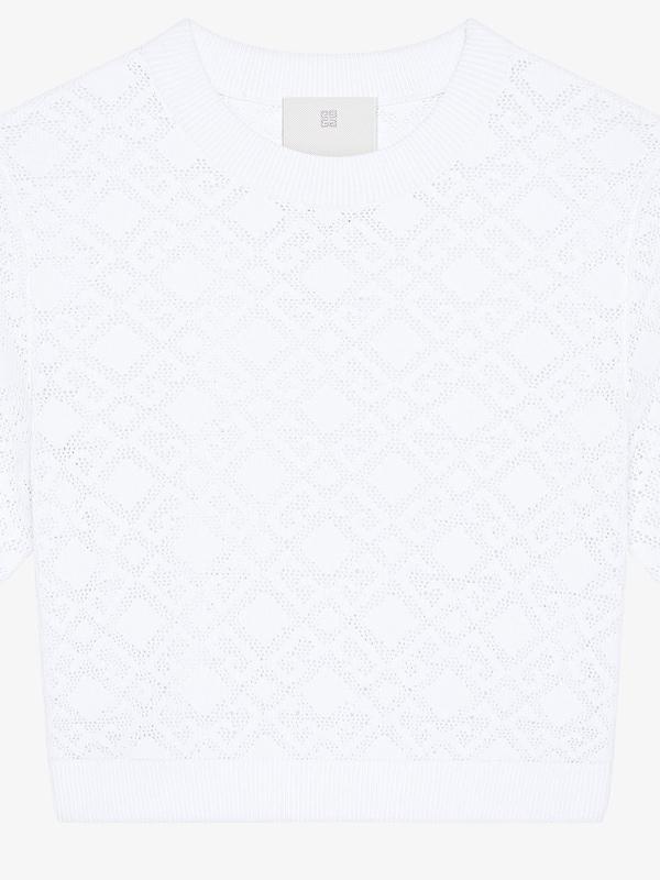 Givenchy Cropped sweater in monogram 72 jacquard Rebajas top