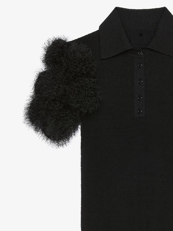 Givenchy Slim fit polo in knit with pompoms Oferta especial