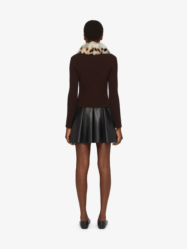 Givenchy Cardigan in wool and cashmere with fur collar Promoción por tiempo limitado