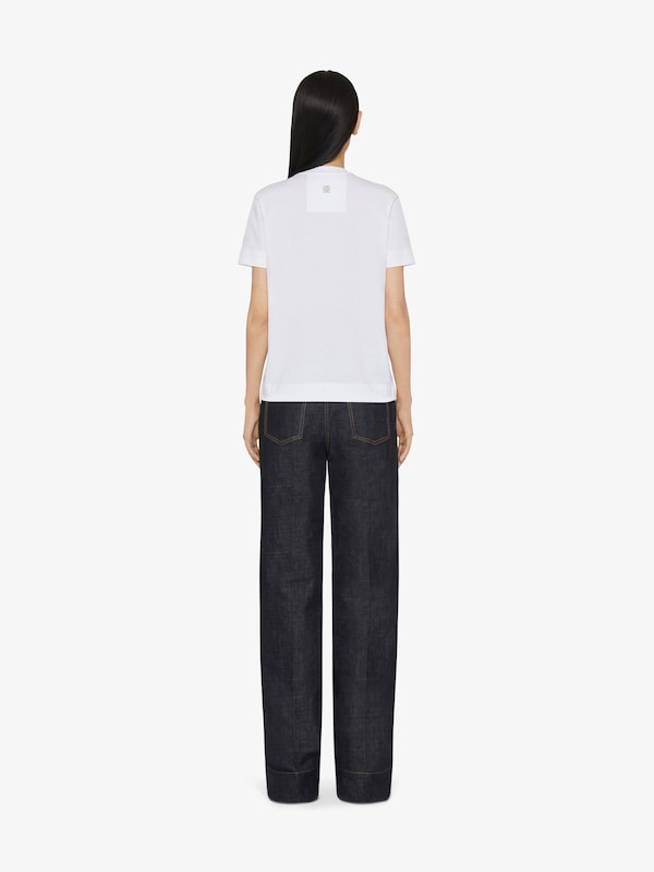 Givenchy Slim fit t-shirt in cotton with crystals snake Superdescuento