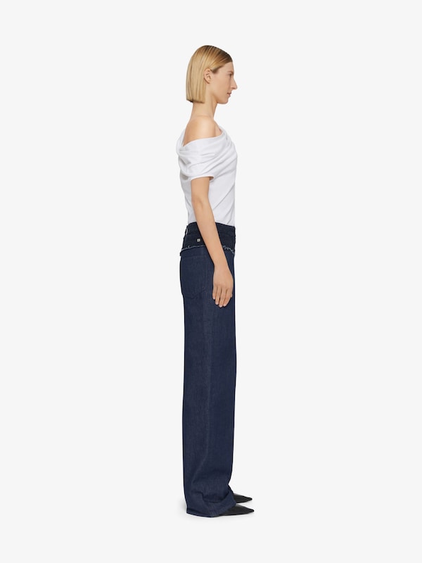 Givenchy Asymmetric draped t-shirt in jersey Grandes descuentos