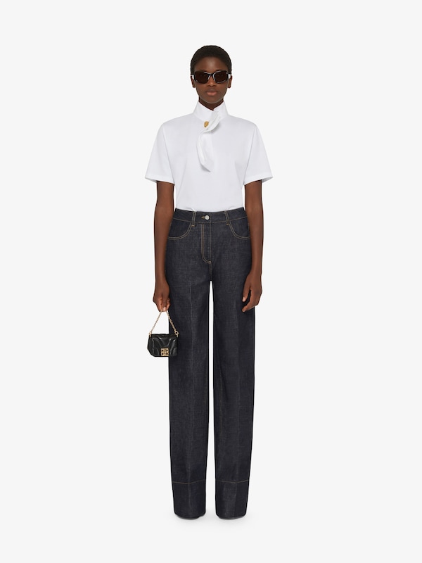 Givenchy T-shirt in cotton with buttoned collar