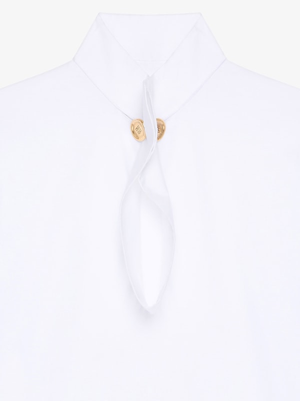 Givenchy T-shirt in cotton with buttoned collar Liquidación