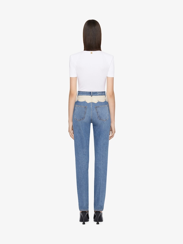 Givenchy Slim fit t-shirt in cotton with laces and 4G detail Envío internacional gratuito