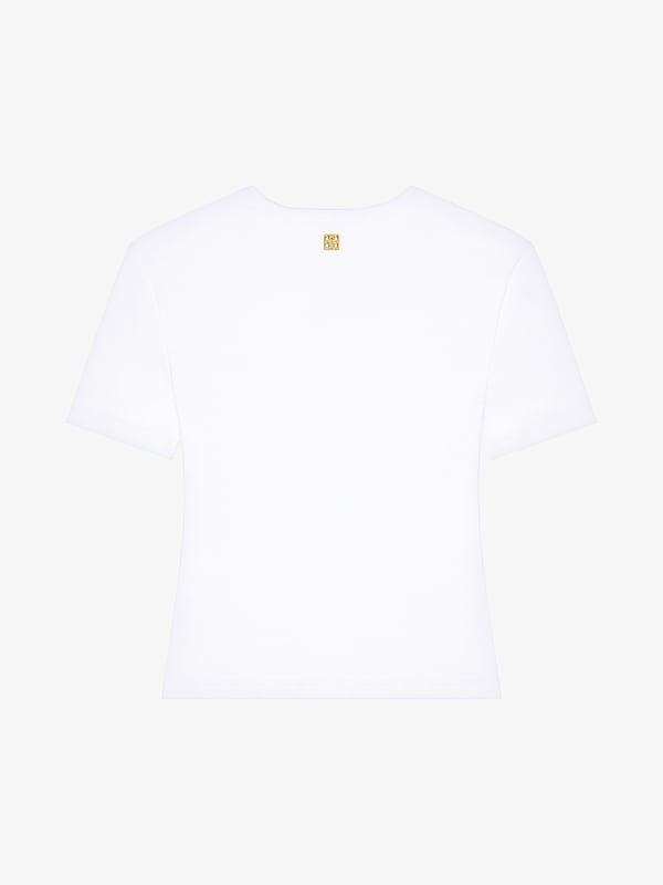 Givenchy Slim fit t-shirt in cotton with laces and 4G detail Envío internacional gratuito