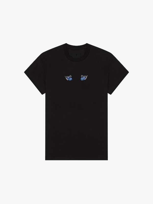 Givenchy T-shirt in cotton with cat eye embroidery Libre de impuestos