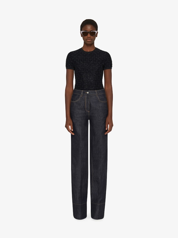 Givenchy Double-layered slim t-shirt in cotton and tulle