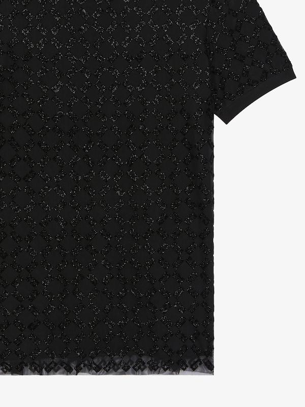 Givenchy Double-layered slim t-shirt in cotton and tulle Descuentos del mes
