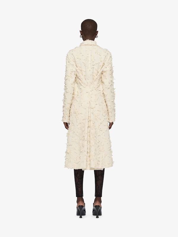 Givenchy Coat in floral cut thread fabric with pleated back Rebajas de fin de temporada