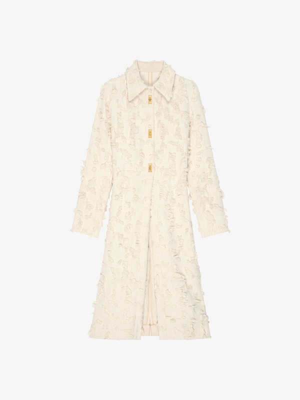Givenchy Coat in floral cut thread fabric with pleated back Rebajas de fin de temporada