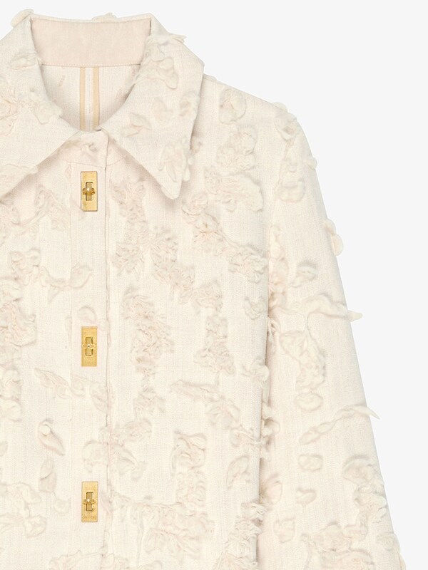 Givenchy Coat in floral cut thread fabric with pleated back Rebajas de fin de temporada