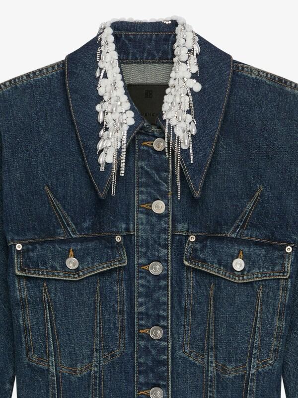 Givenchy Jacket in denim with crystals and pearls Rebajas