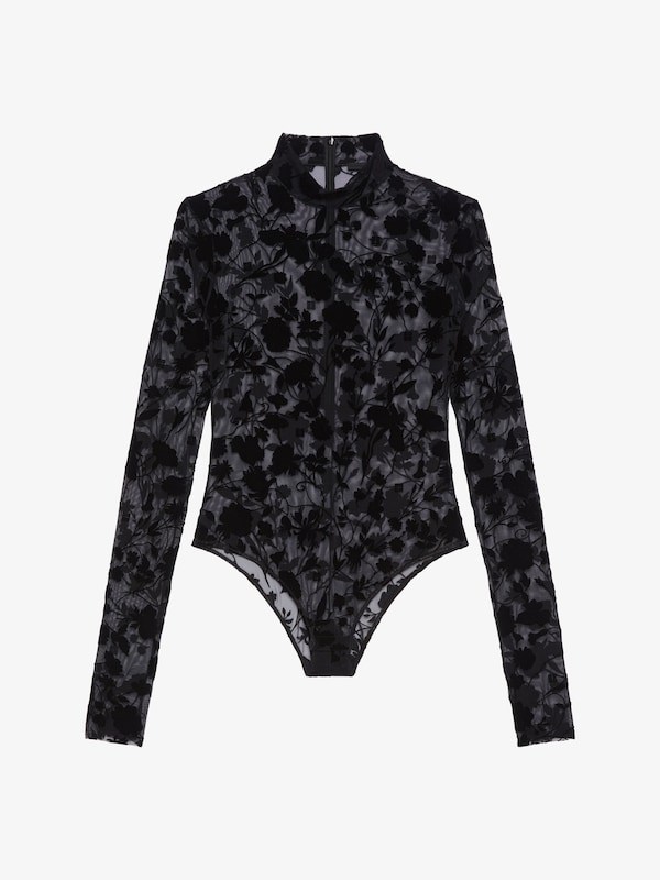 Givenchy Bodysuit in 4G Flowers tulle Liquidación