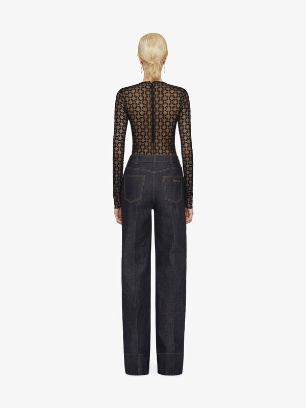 Givenchy Bodysuit in shiny monogram 72 tulle Mejor oferta
