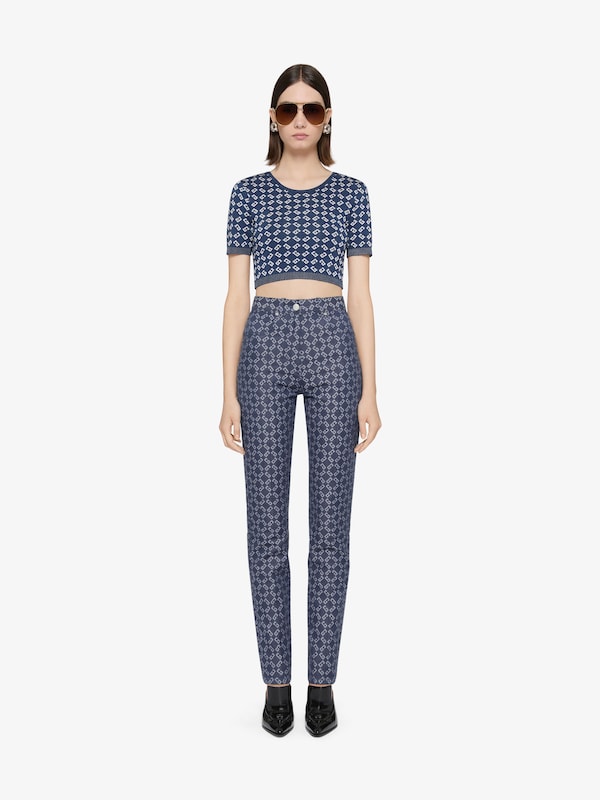 Givenchy Cropped sweater in monogram 72 jacquard