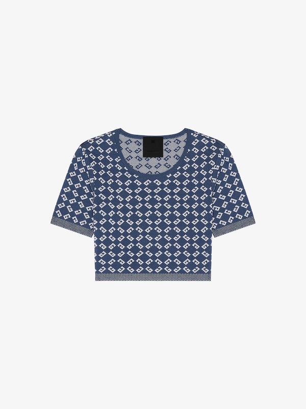 Givenchy Cropped sweater in monogram 72 jacquard Rebajas top