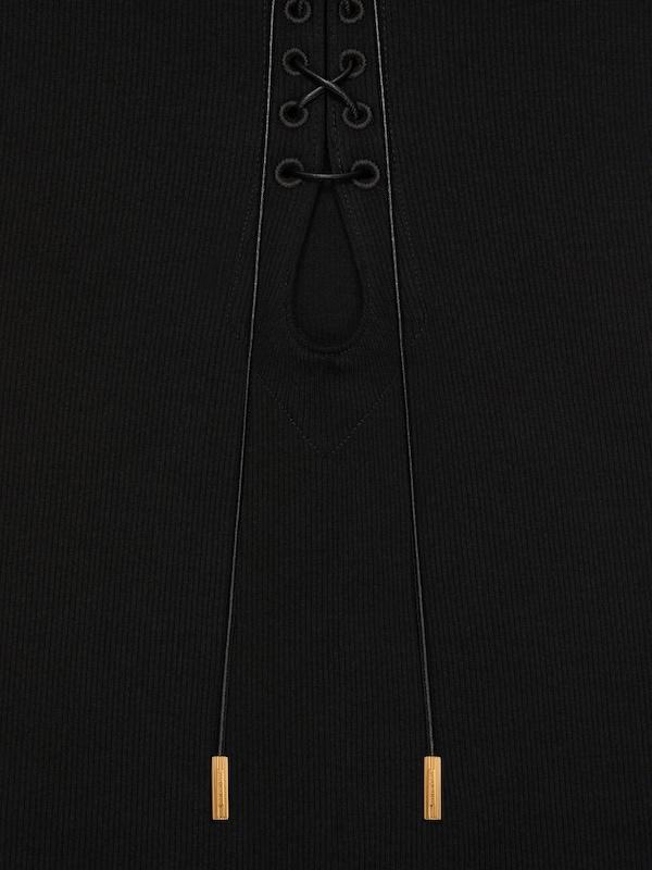 Givenchy Slim fit tank top in cotton with laces and 4G detail Envío gratis