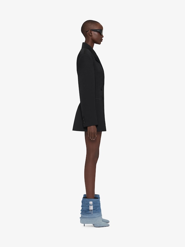 Givenchy Shark Lock Stiletto ankle boots in gradient denim Superdescuento