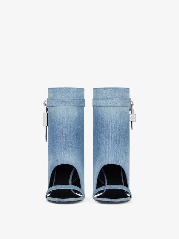 Givenchy Shark Lock sandals in gradient denim Grandes descuentos