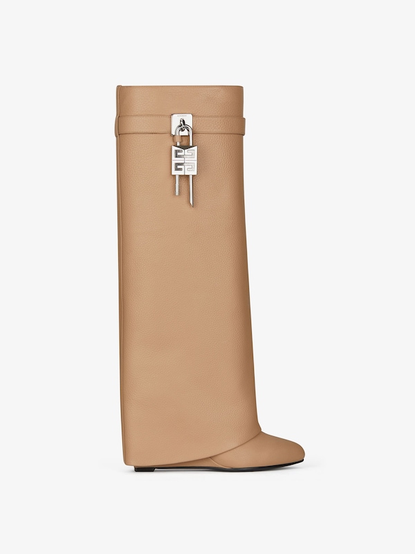 Givenchy Shark Lock boots in grained leather
