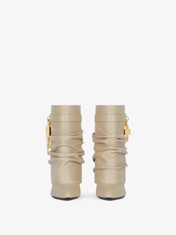 Givenchy Shark Lock Stiletto ankle boots in nappa leather Última moda