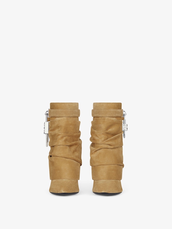 Givenchy Shark Lock Stiletto ankle boots in suede Descuento por venta flash