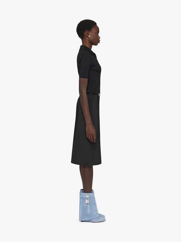 Givenchy Shark Lock ankle boots in washed denim 2025