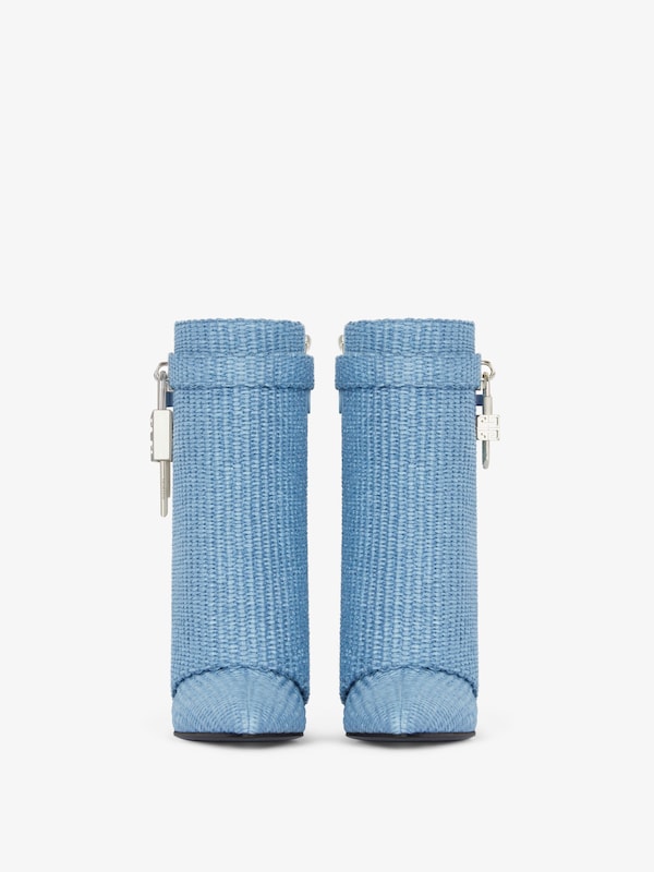Givenchy Shark Lock ankle boots in raffia En línea