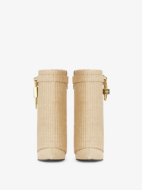 Givenchy Shark Lock ankle boots in raffia Outlet online