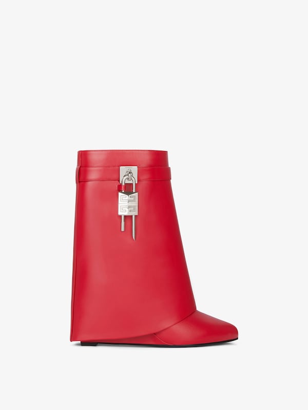 Givenchy Shark Lock ankle boots in leather Venta caliente