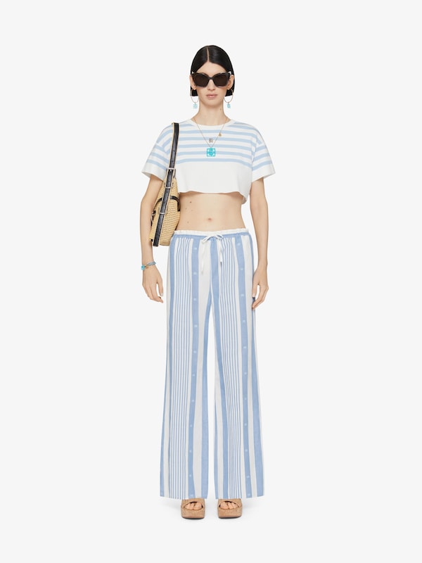 Givenchy Pants in cotton and linen with 4G stripes Oferta especial