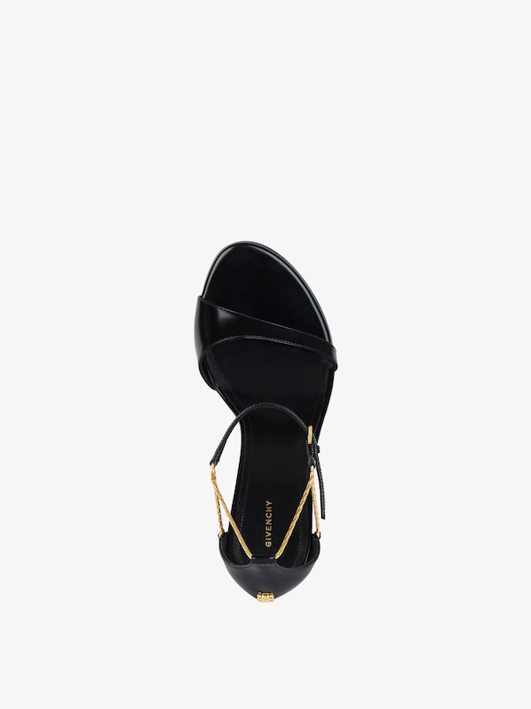 Givenchy 4G Liquid heeled sandals in leather Precio de fábrica