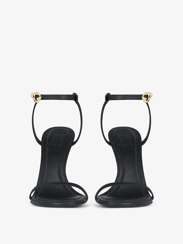 Givenchy G Cube heeled sandals in leather Promoción por tiempo limitado