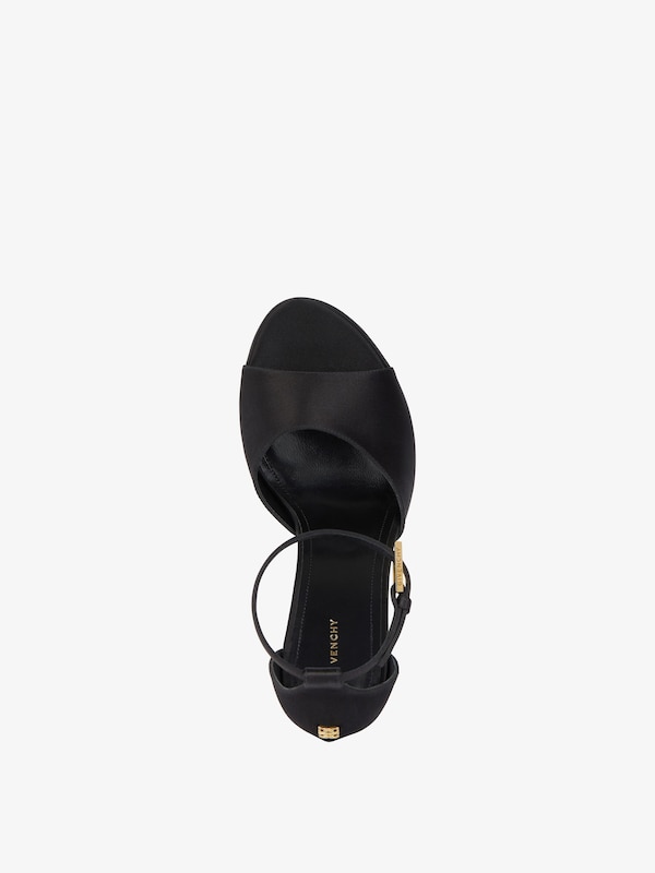 Givenchy 4G Liquid platform sandals in satin Solo hoy