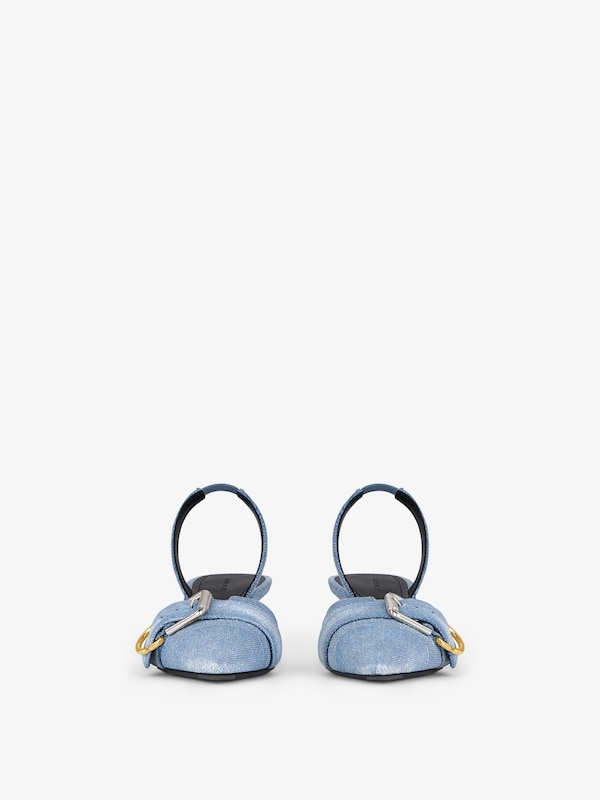 Givenchy Voyou escarpins slingbacks in washed denim Oferta especial de fábrica