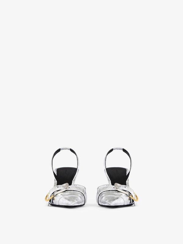 Givenchy Voyou slingbacks in laminated leather Promoción trimestral