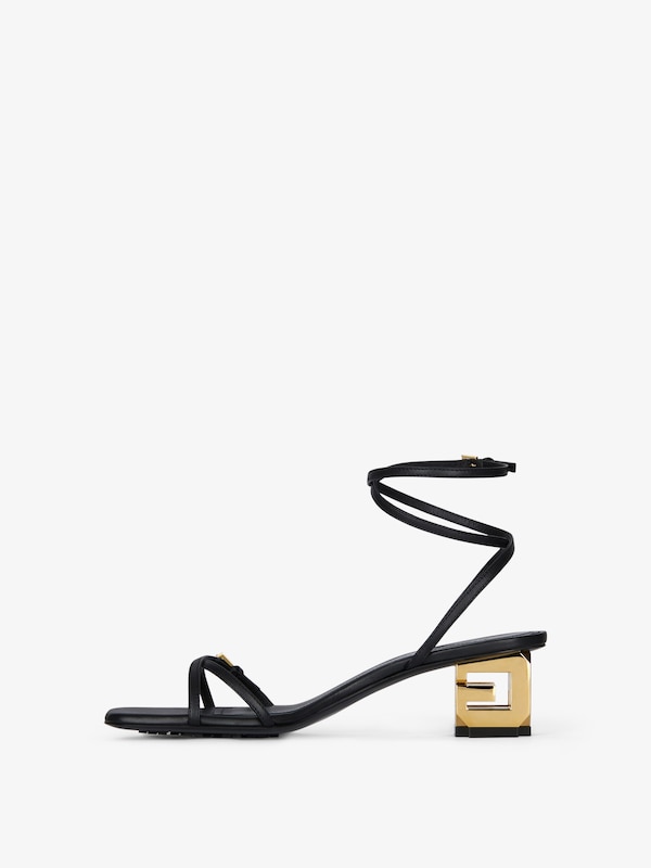 Givenchy G Cube heeled sandals in leather Precios de Black Friday