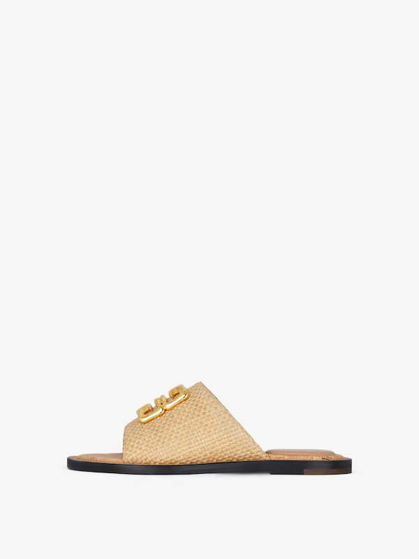 Givenchy 4G Liquid flat mules in raffia Grandes ahorros