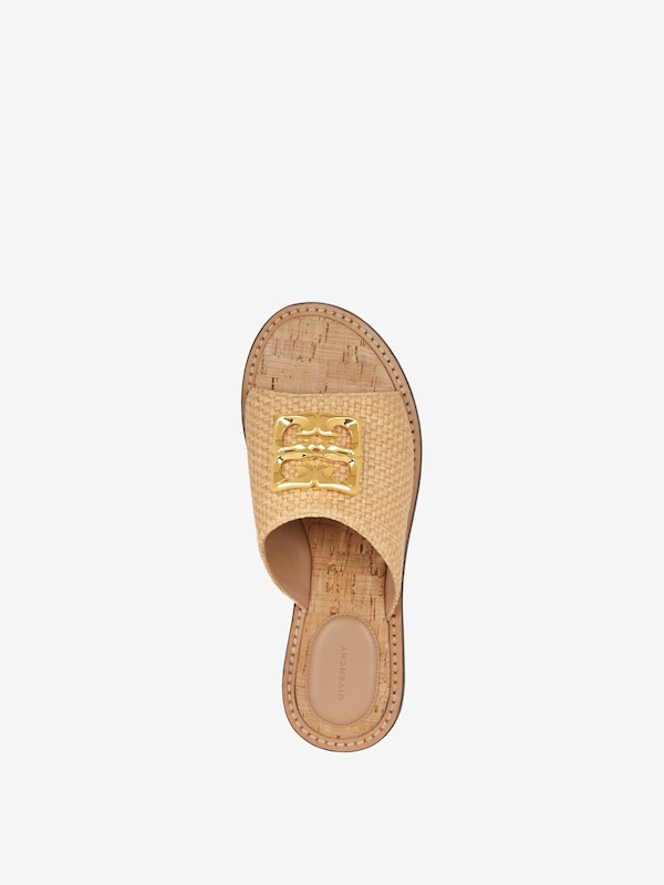 Givenchy 4G Liquid flat mules in raffia Grandes ahorros