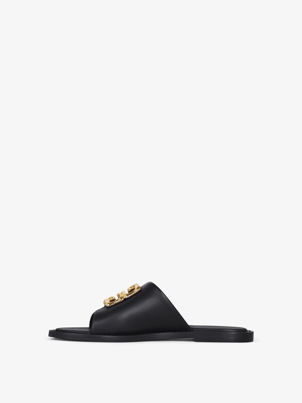 Givenchy 4G Liquid flat mules in leather Rebajas de fin de temporada
