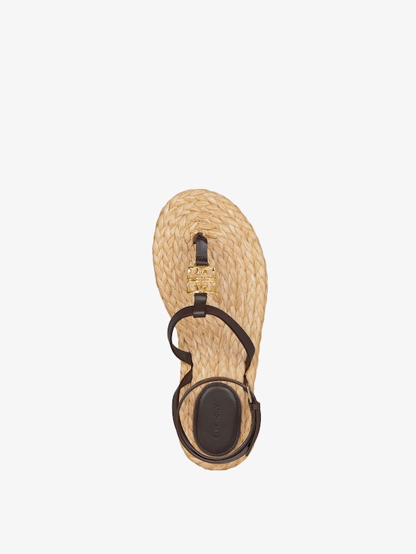 Givenchy 4G Liquid tong sandals in raffia Precio ultrabajo