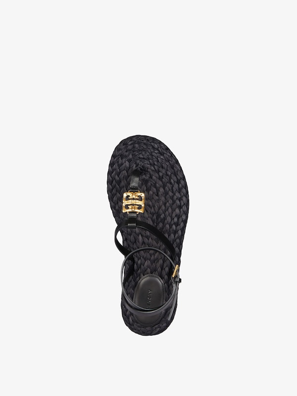 Givenchy 4G Liquid tong sandals in raffia Devoluciones gratuitas